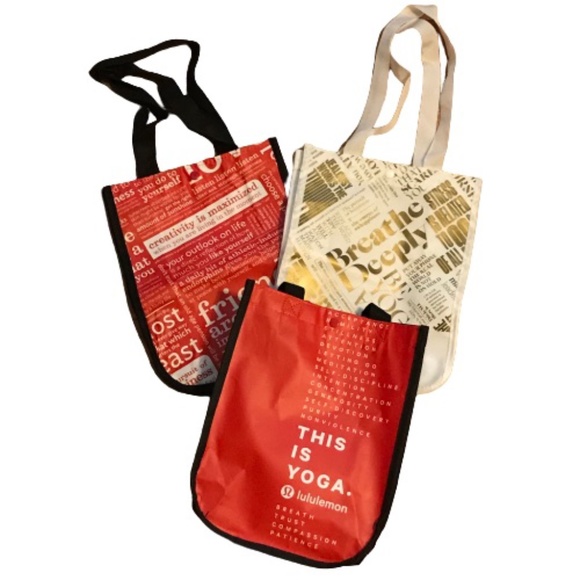 lululemon athletica Handbags - Lululemon Reusable Tote Bags, set of 3 small totes